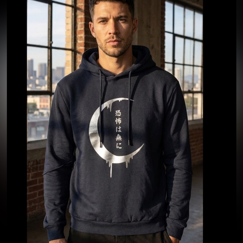 XUANSHOW NO FEAR BLACK MOON HOODIE